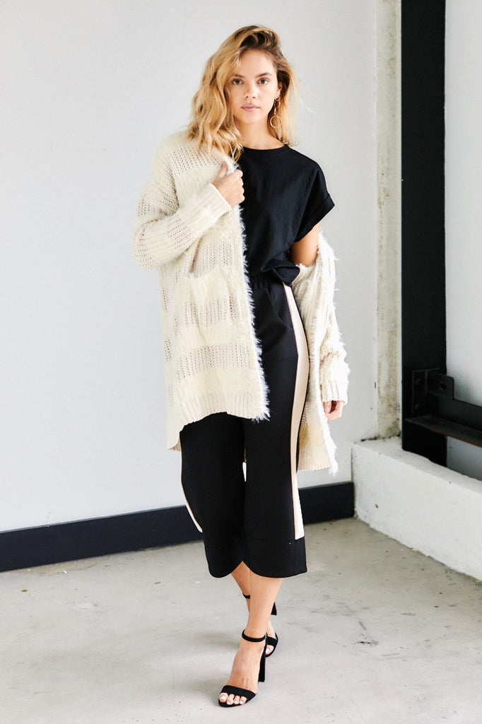 Annie Fur Detail Cardigan - fab'rik