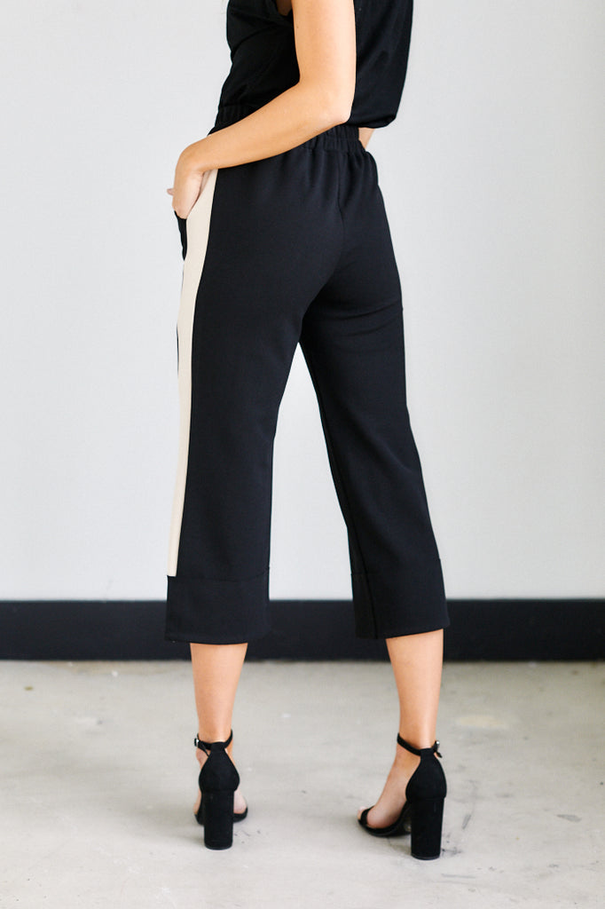Millie Track Stripe Culotte Pants - fab'rik
