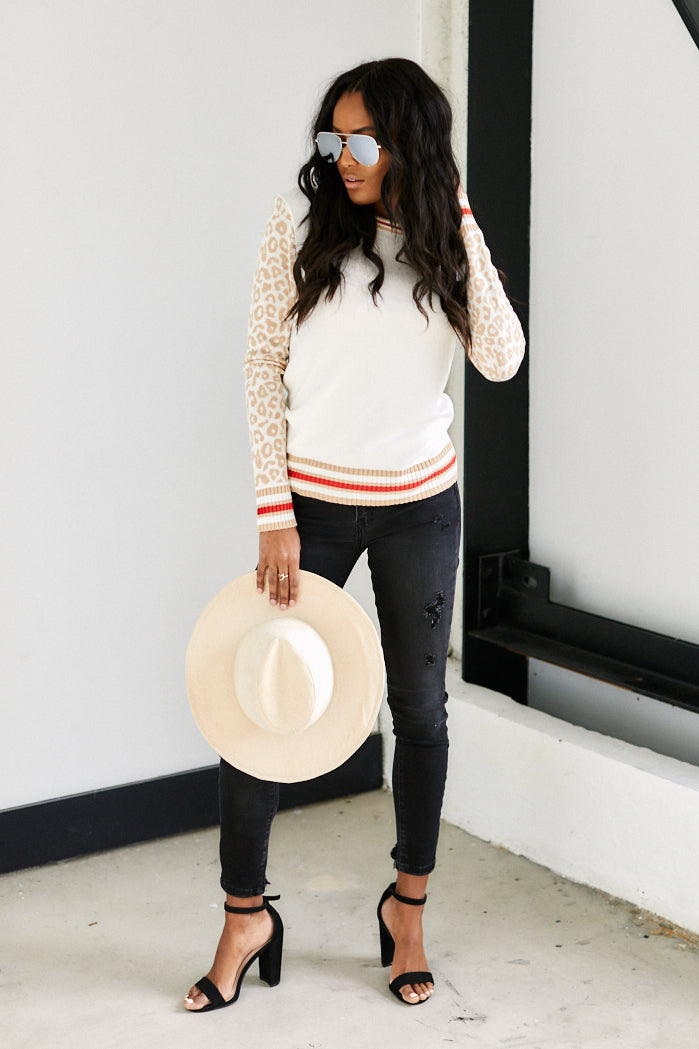 SALE - Sofia Animal Print Sweater - fab'rik