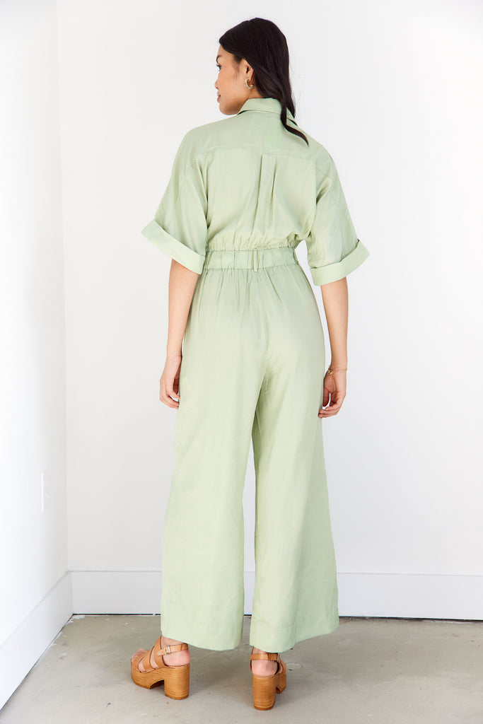Chrissy Wide Leg Utility Jumpsuit - fab'rik