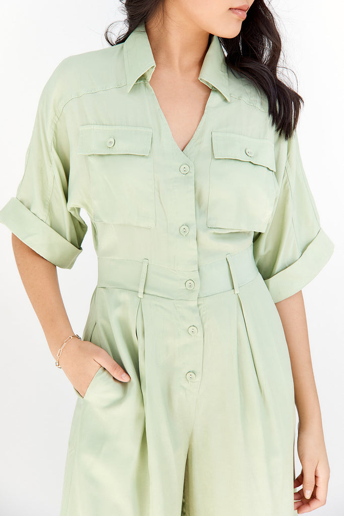 Chrissy Wide Leg Utility Jumpsuit - fab'rik