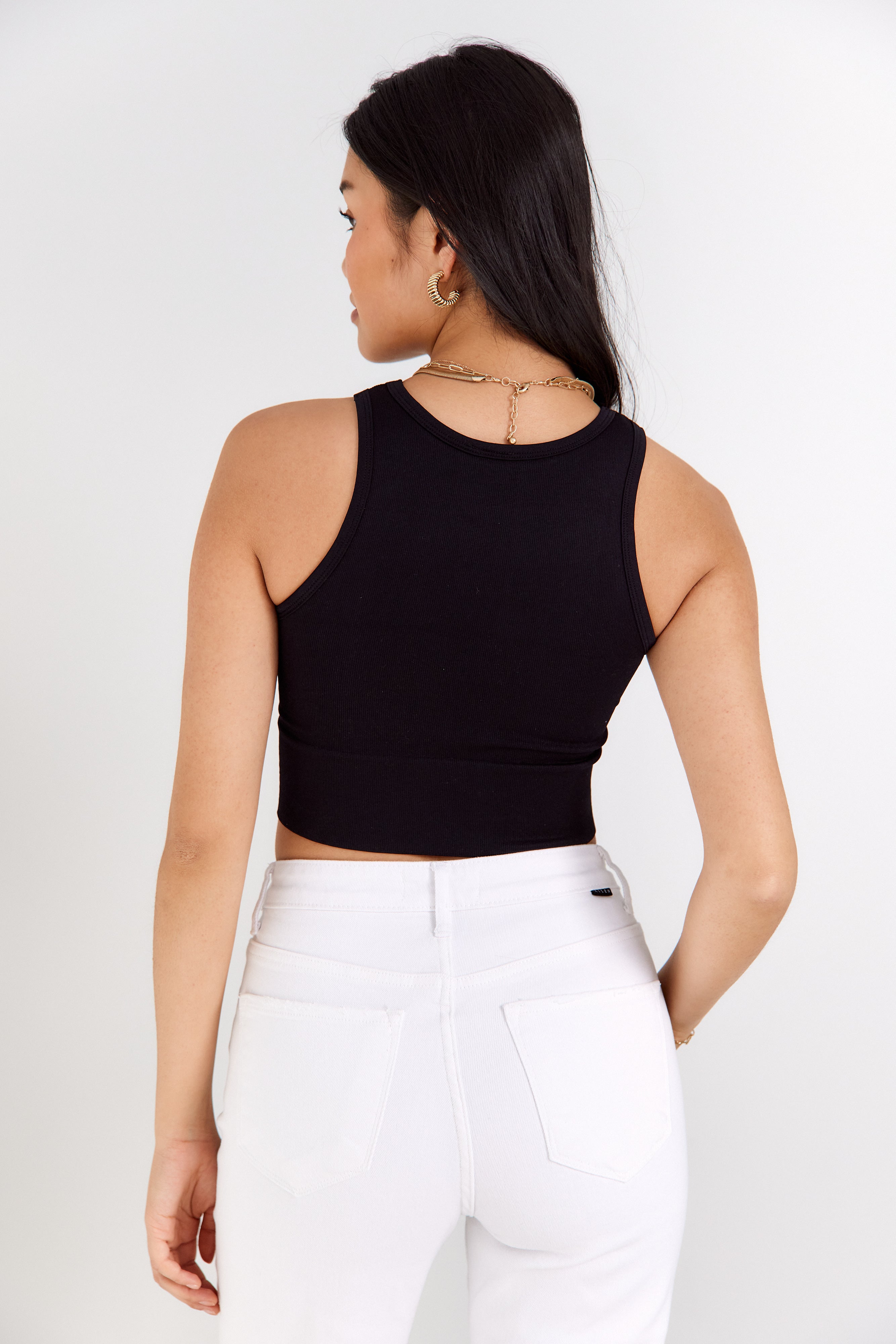 Claude Ribbed Cropped Tank - fab'rik
