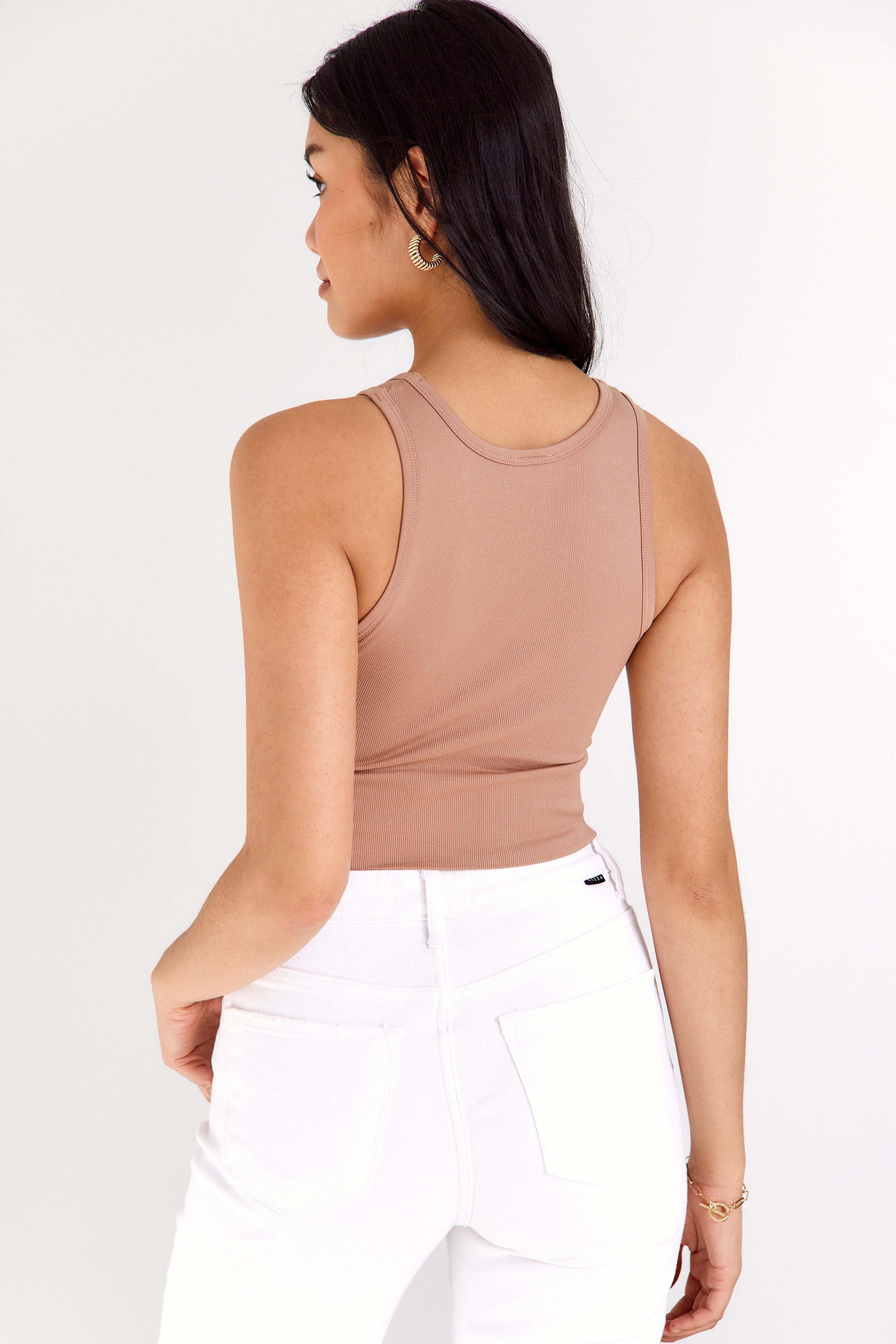 Claude Ribbed Cropped Tank - fab'rik
