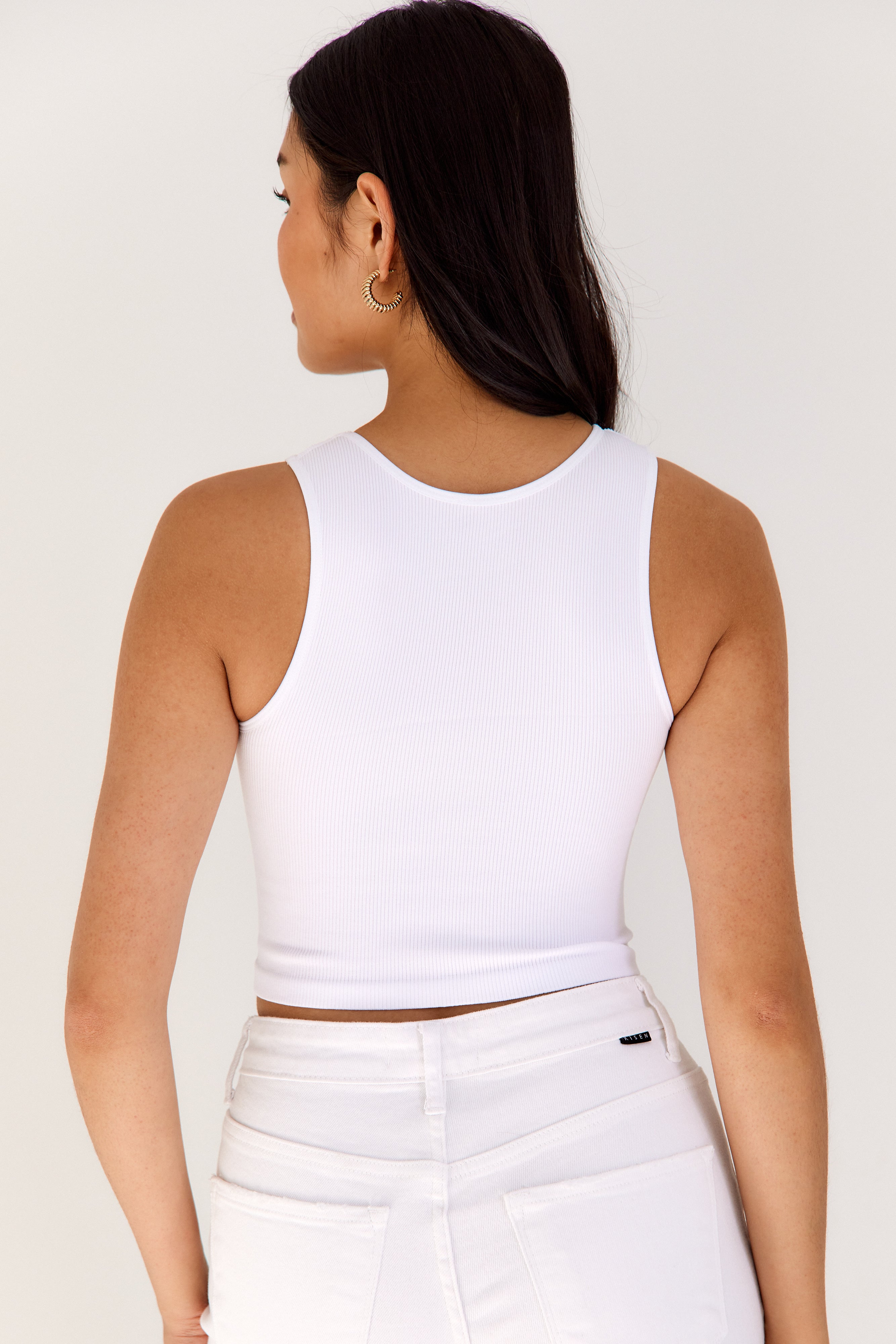 Echo Ribbed Cropped Tank - fab'rik