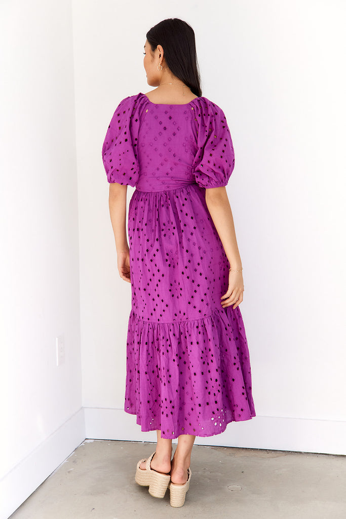 Raven Eyelet Midi Dress - fab'rik