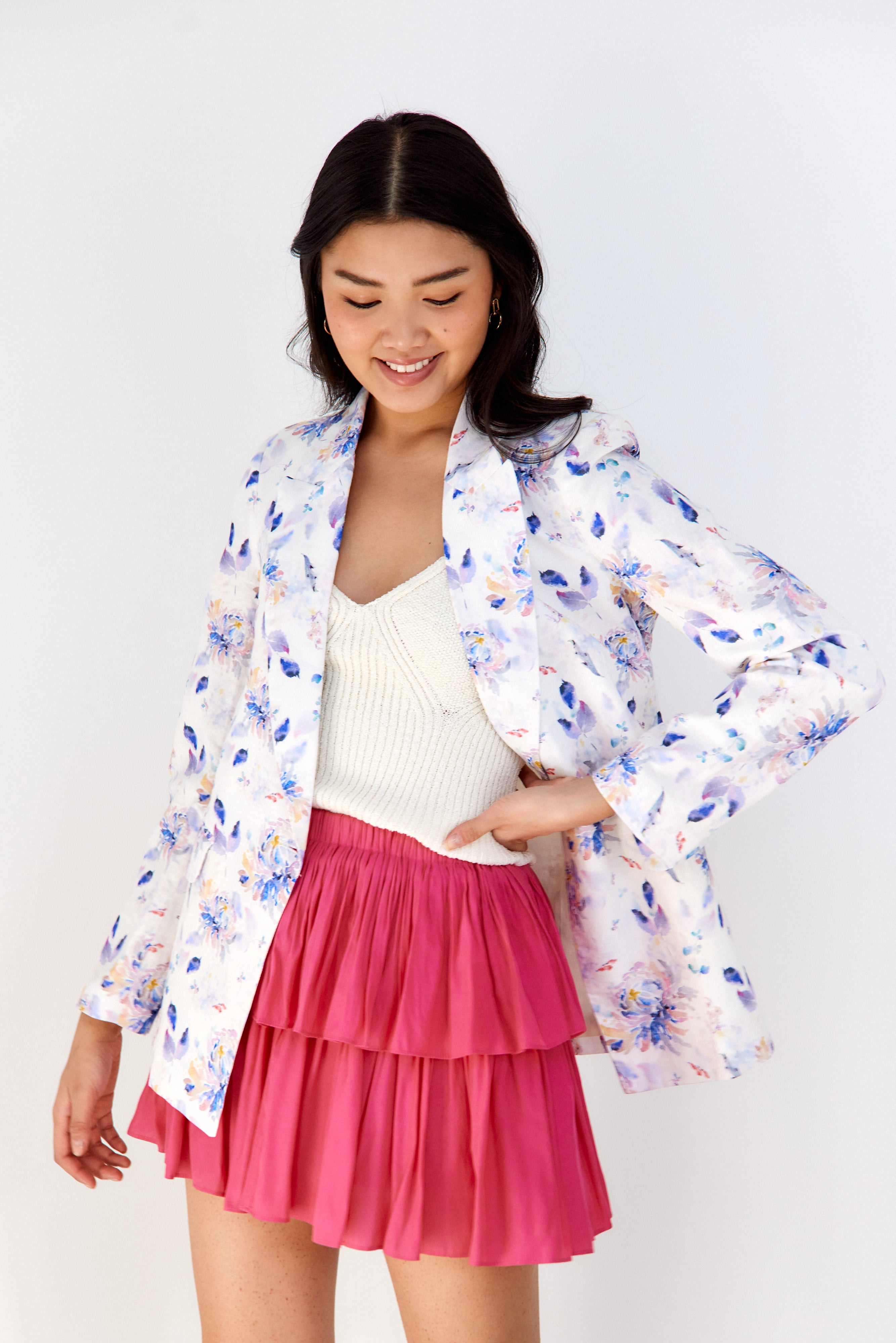 Sheila Floral Linen Blazer - fab'rik