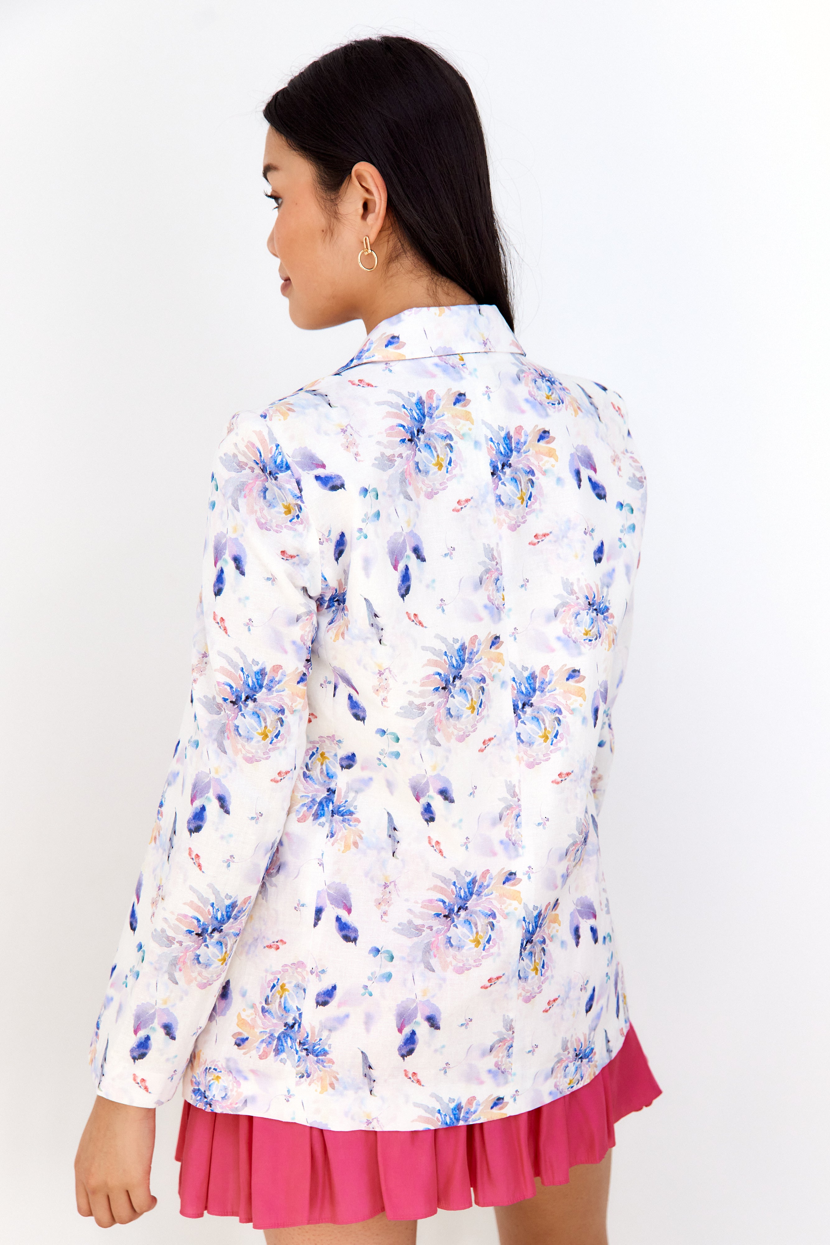 Sheila Floral Linen Blazer - fab'rik