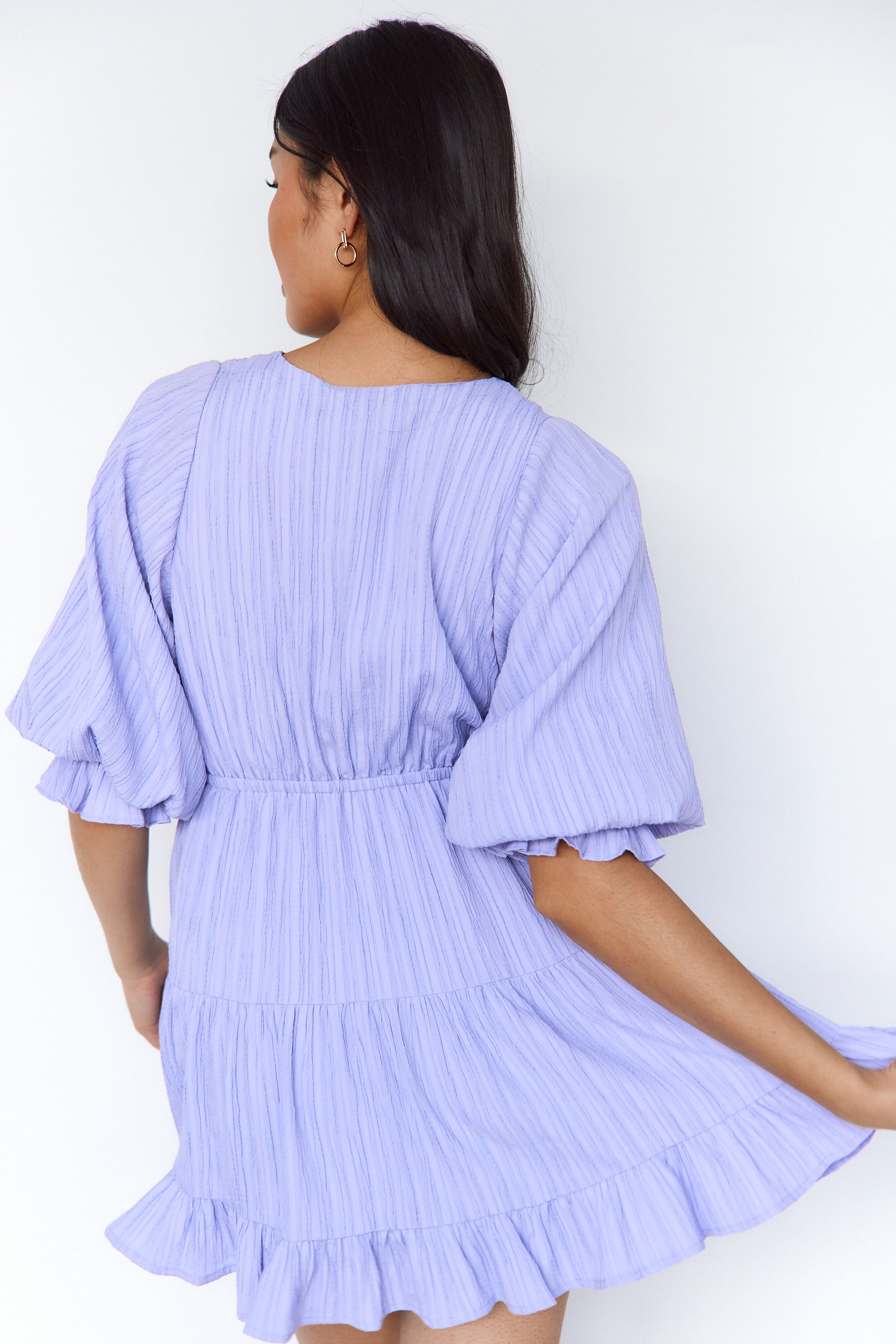 Jennifer Tie Front Peekaboo Dress - fab'rik