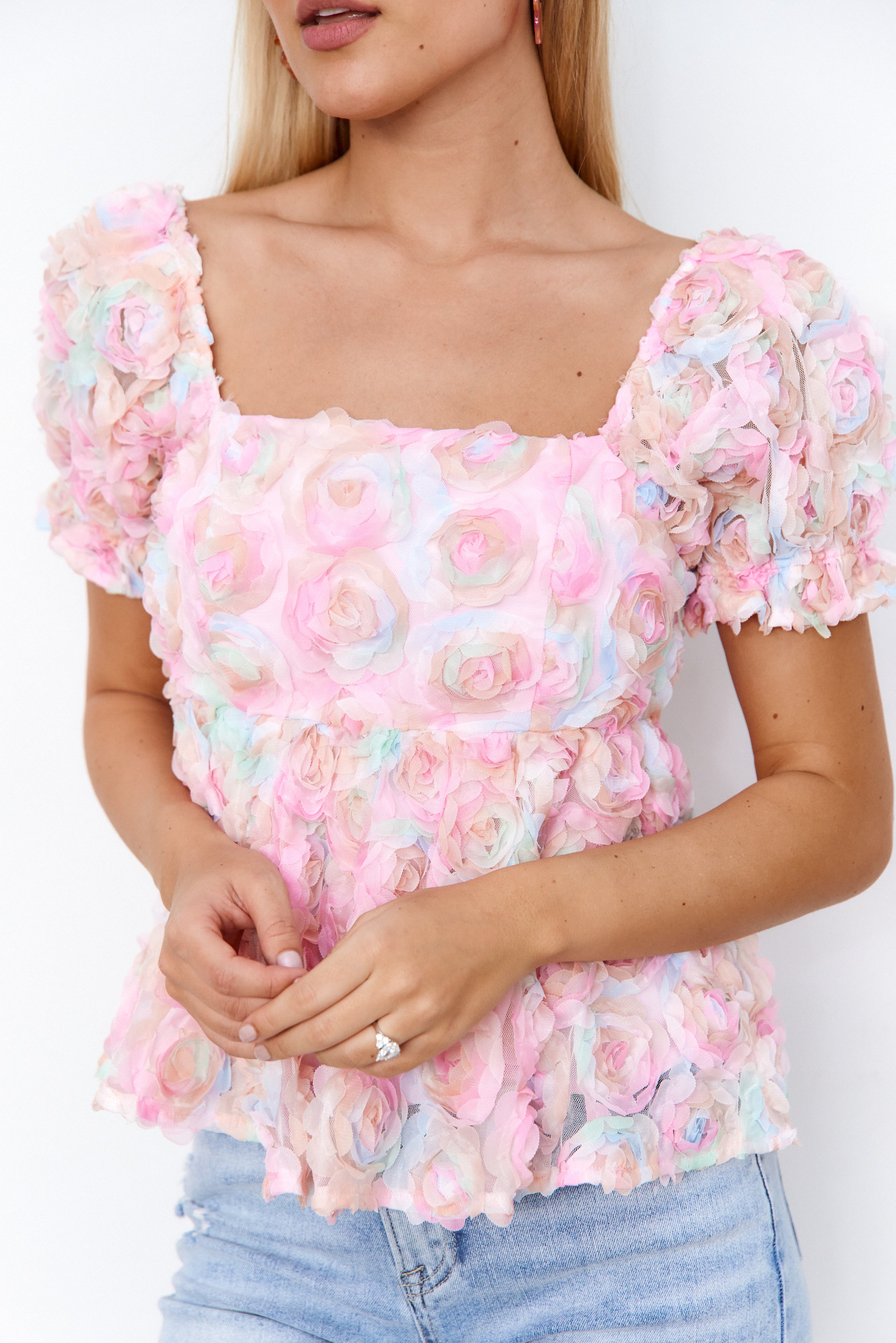 Dianne Embroidered Babydoll Top - fab'rik