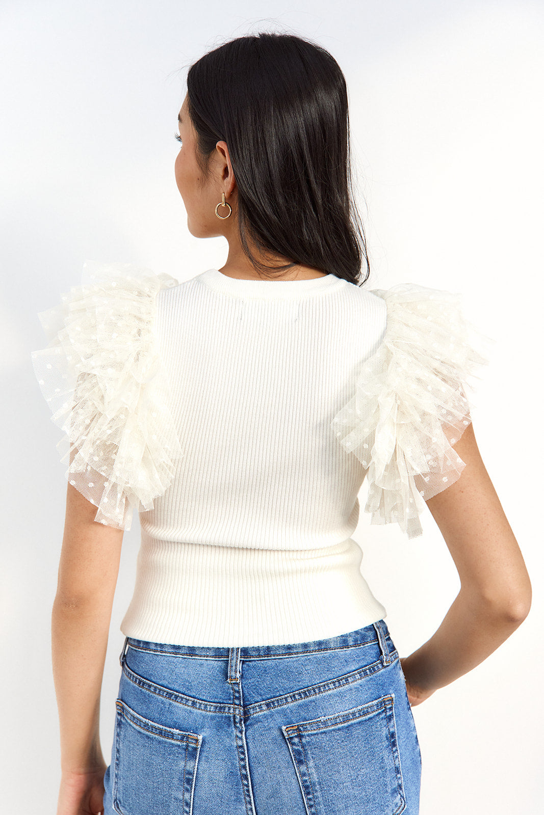 Ireland Tulle Sleeve Top - fab'rik