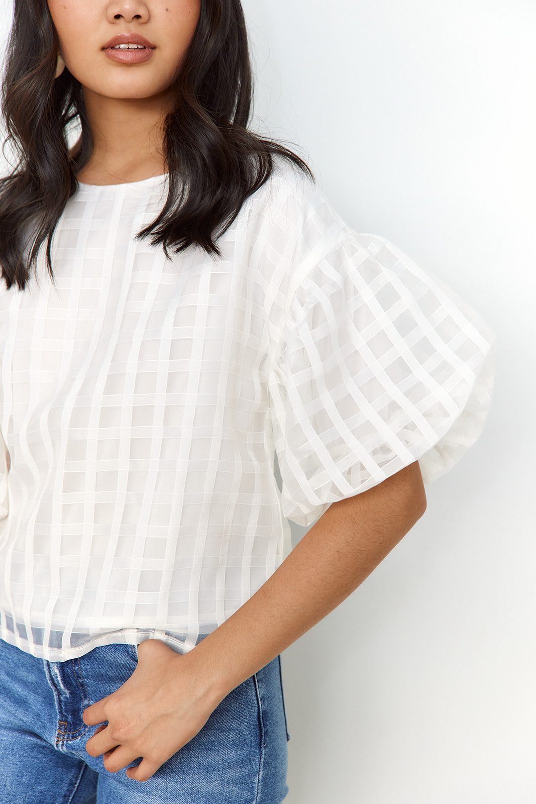 Wendy Window Pane Blouse - fab'rik