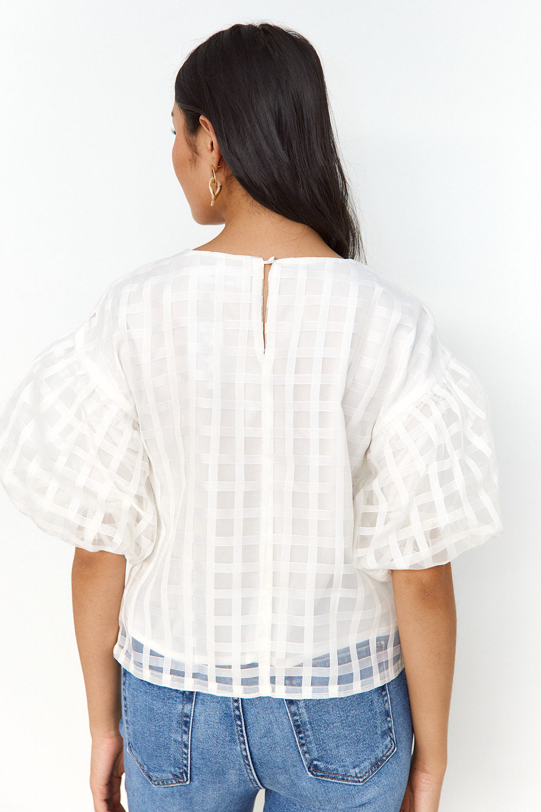 Wendy Window Pane Blouse - fab'rik