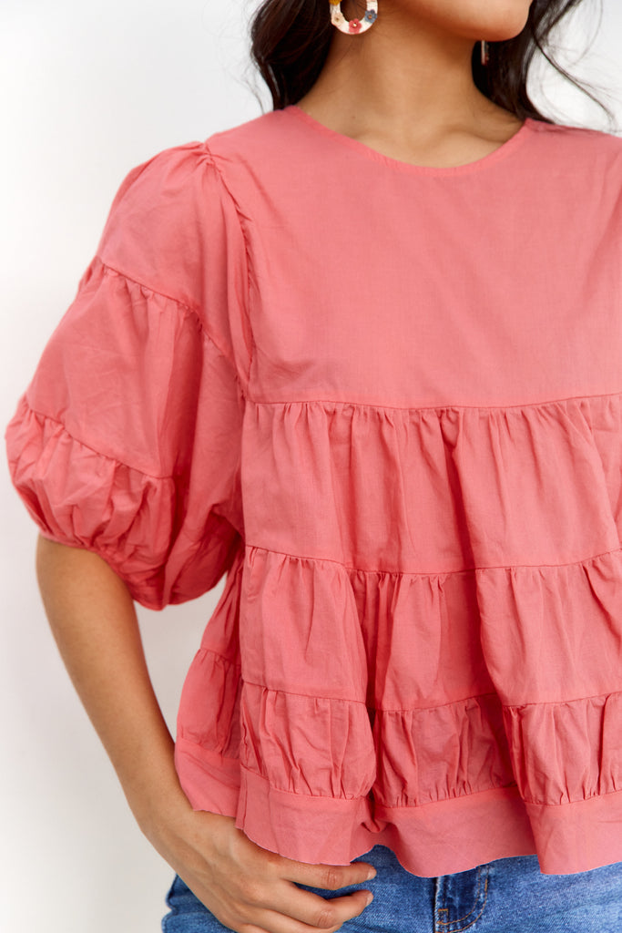 Sophie Tiered Babydoll Blouse - fab'rik