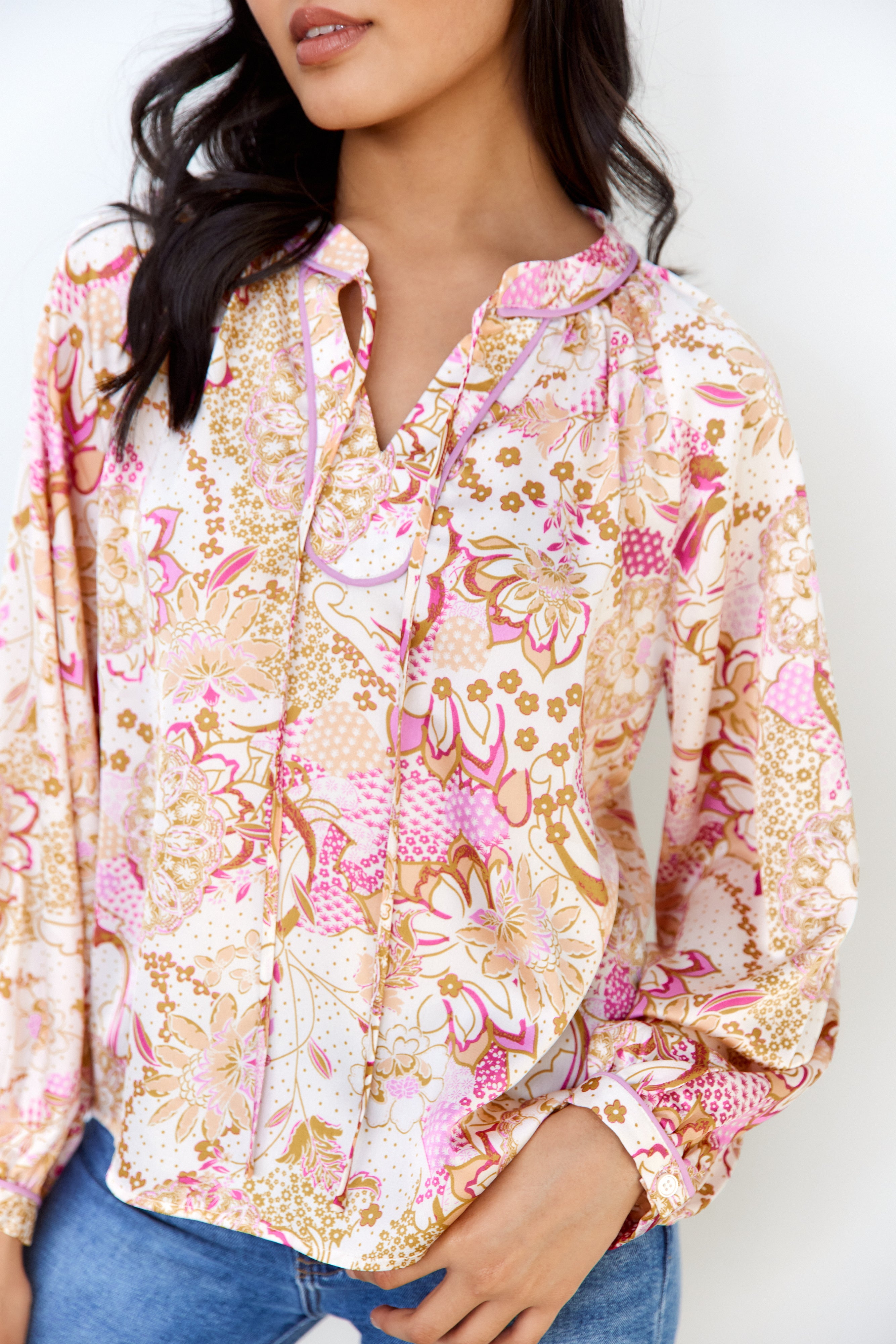 Melinda Long Sleeve Paisley Blouse - fab'rik