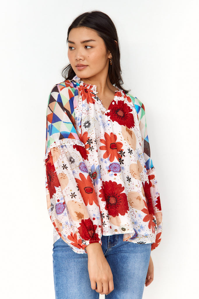 Carver Floral Mixed Print Blouse - fab'rik