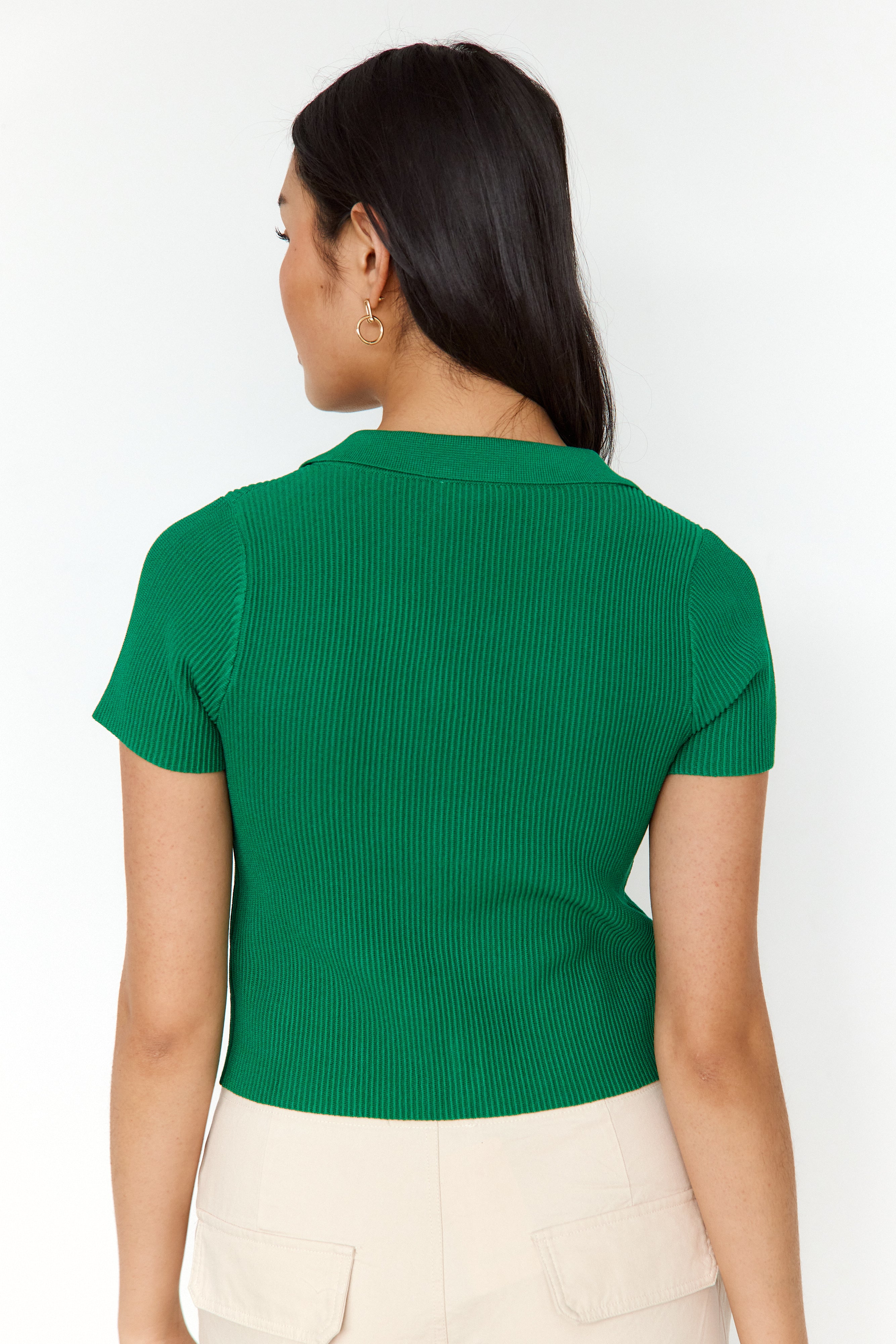 Joyce Rib Knit Polo - fab'rik