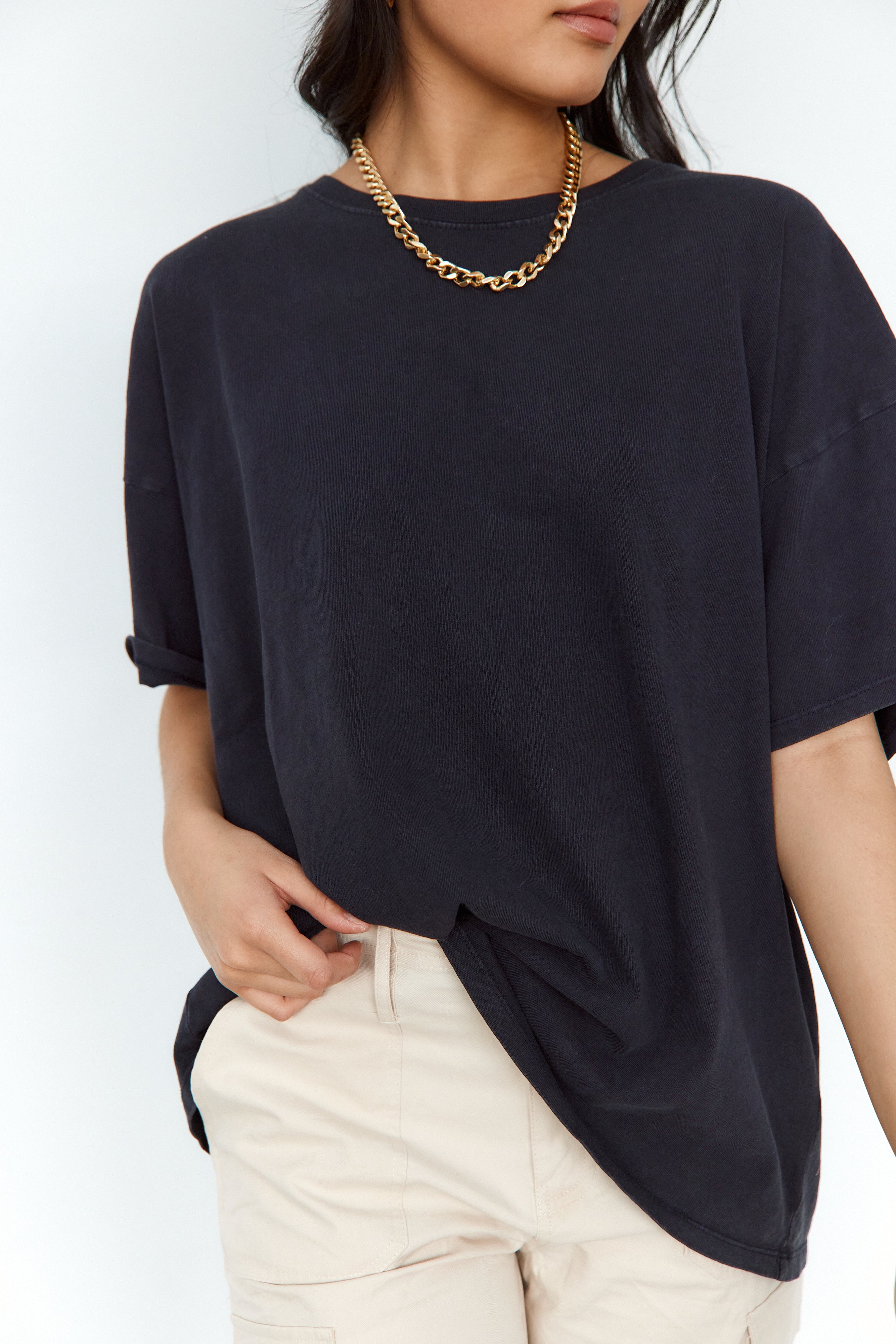 Libbi Oversized Acid Washed Tee - fab'rik