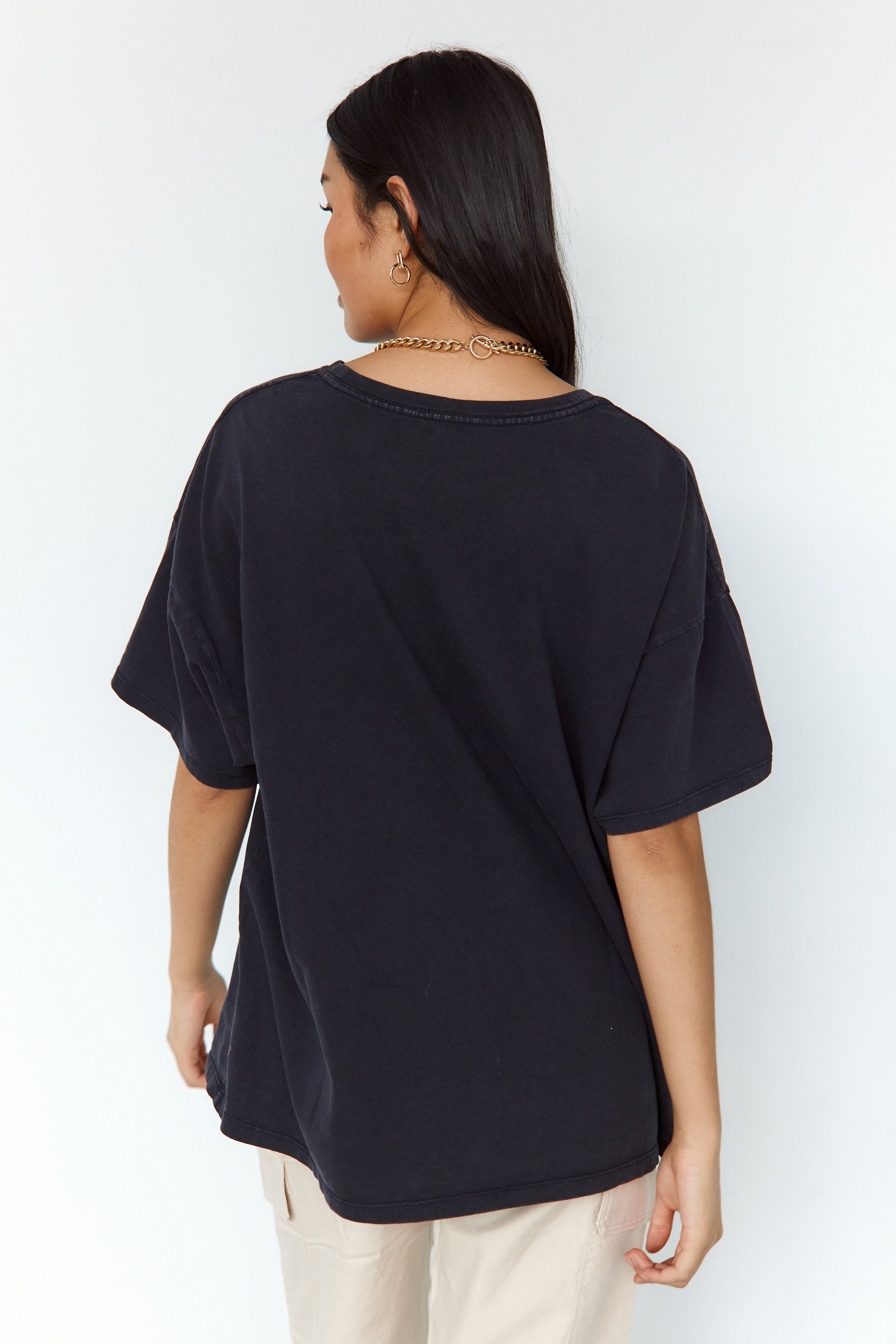 Libbi Oversized Acid Washed Tee - fab'rik