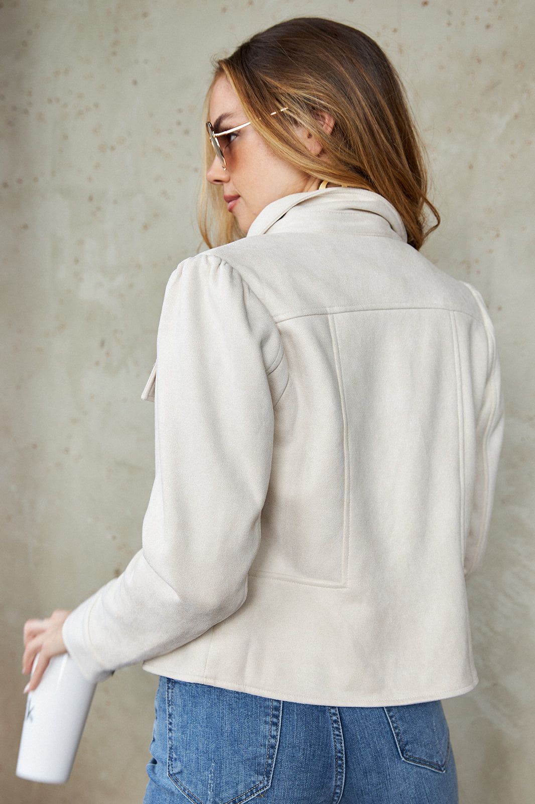 Rangely Suede Puff Sleeve Jacket - fab'rik