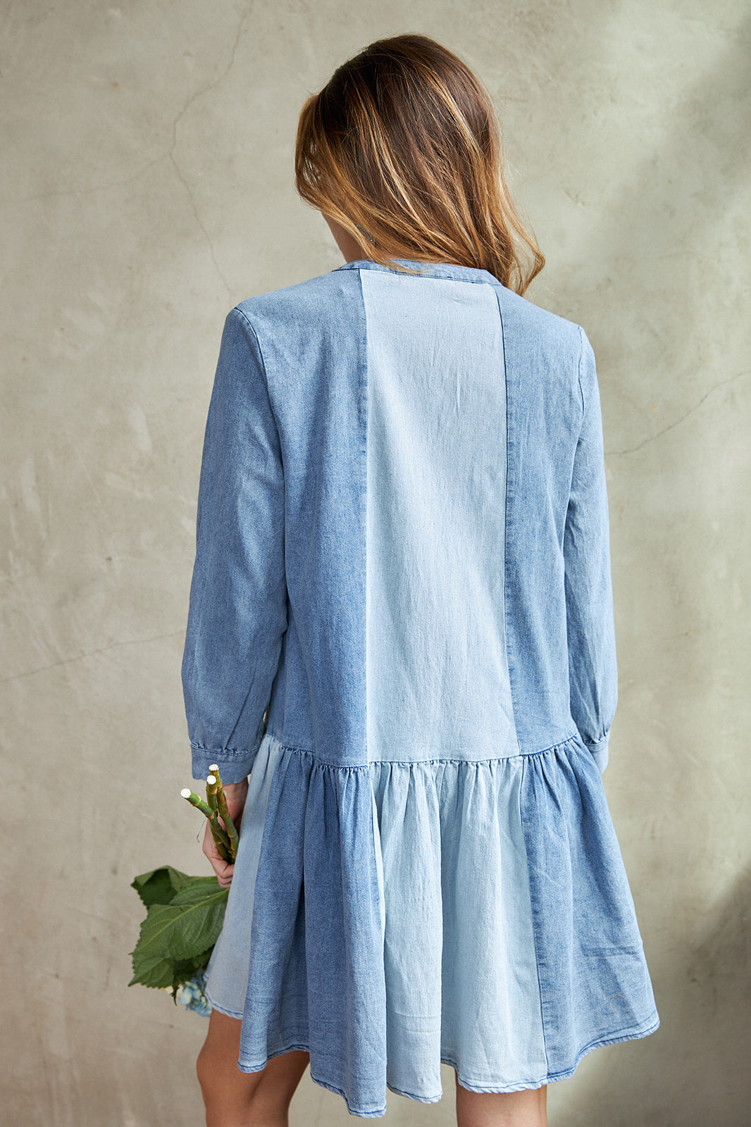 Laramie Drop Waist Denim Dress - fab'rik