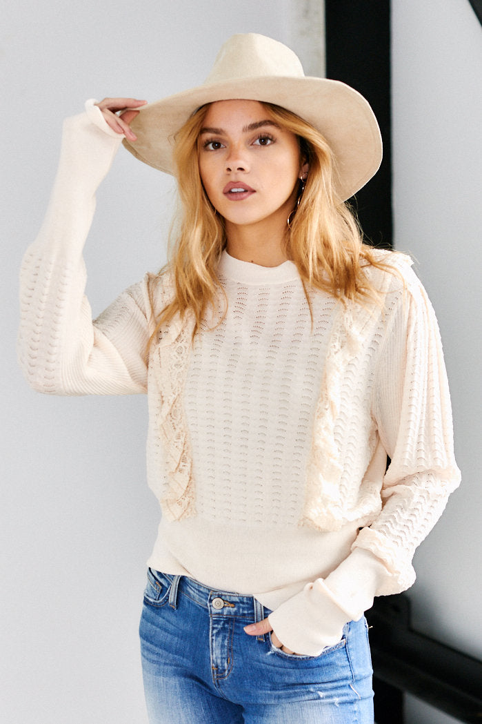 SALE - Finley Ruffle Detail Sweater - fab'rik