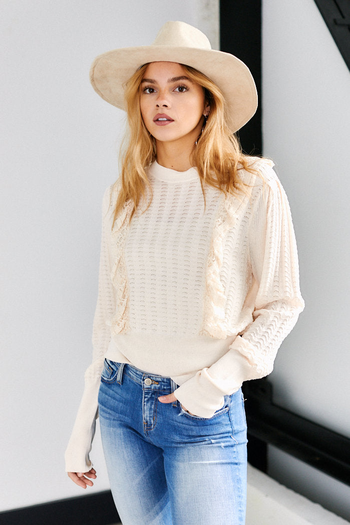 SALE - Finley Ruffle Detail Sweater - fab'rik