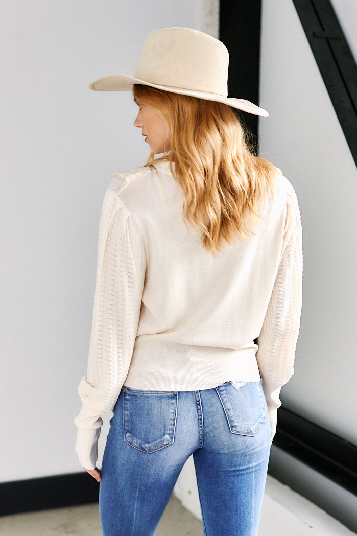 SALE - Finley Ruffle Detail Sweater - fab'rik