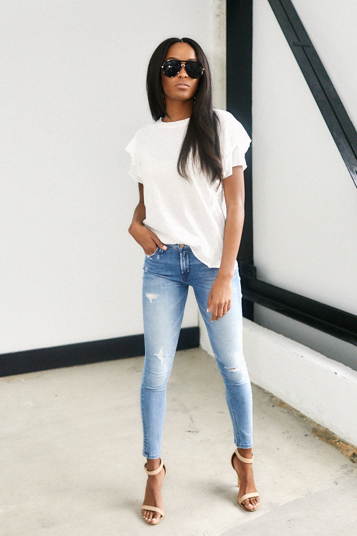 Benni Ruffle Sleeve Tee - fab'rik