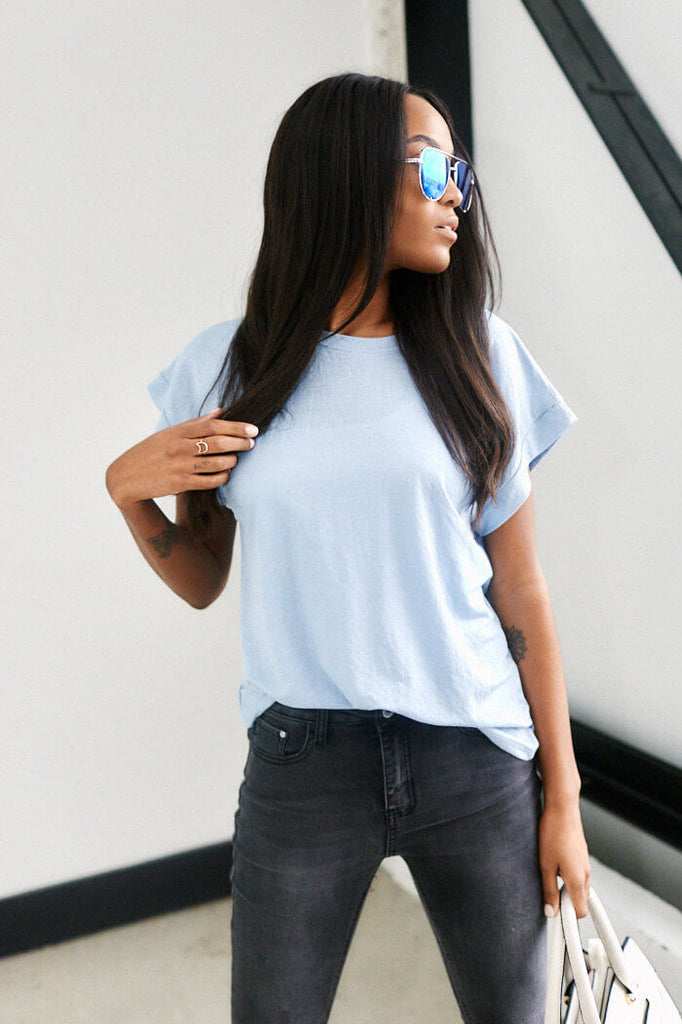 SALE - Lynn Cuffed Tee - fab'rik