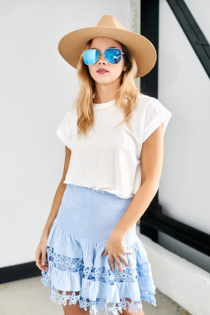 SALE - Elizabeth Smocked Waist Skirt - fab'rik