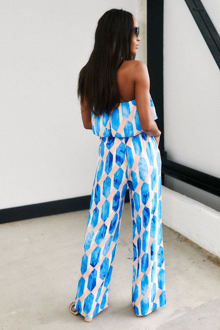 Leighton Sleeveless Printed Jumpsuit - fab'rik
