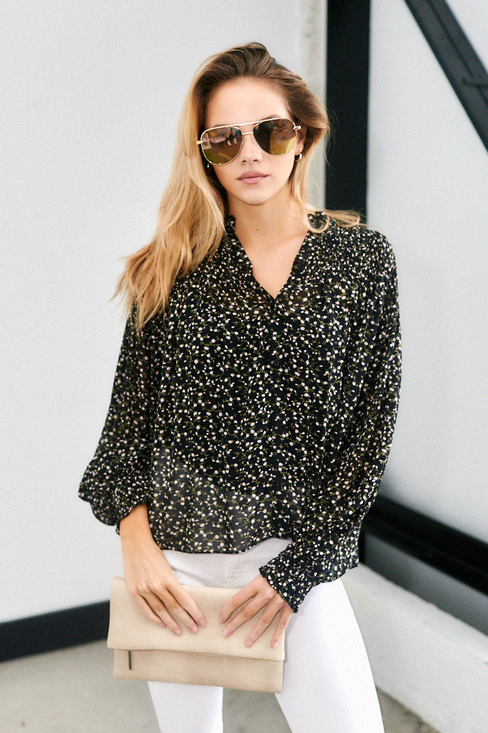 SALE - Tyler Floral Print Blouse - fab'rik