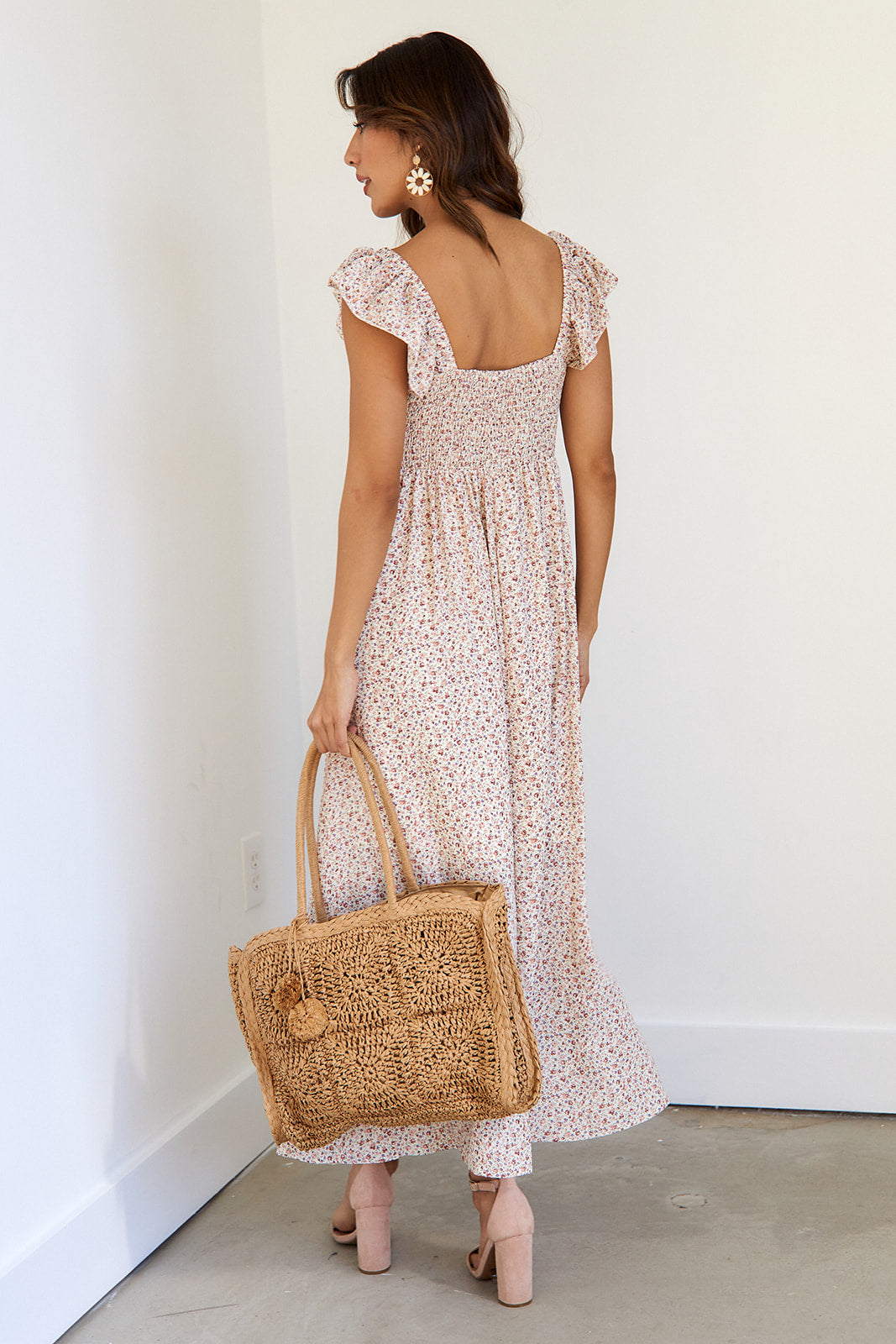 Kailani Ruffle Trim Maxi Dress - fab'rik