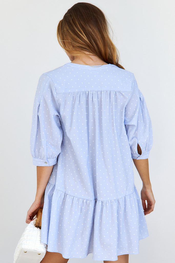 Malta Mini Floral Print Drop Waist Dress - fab'rik