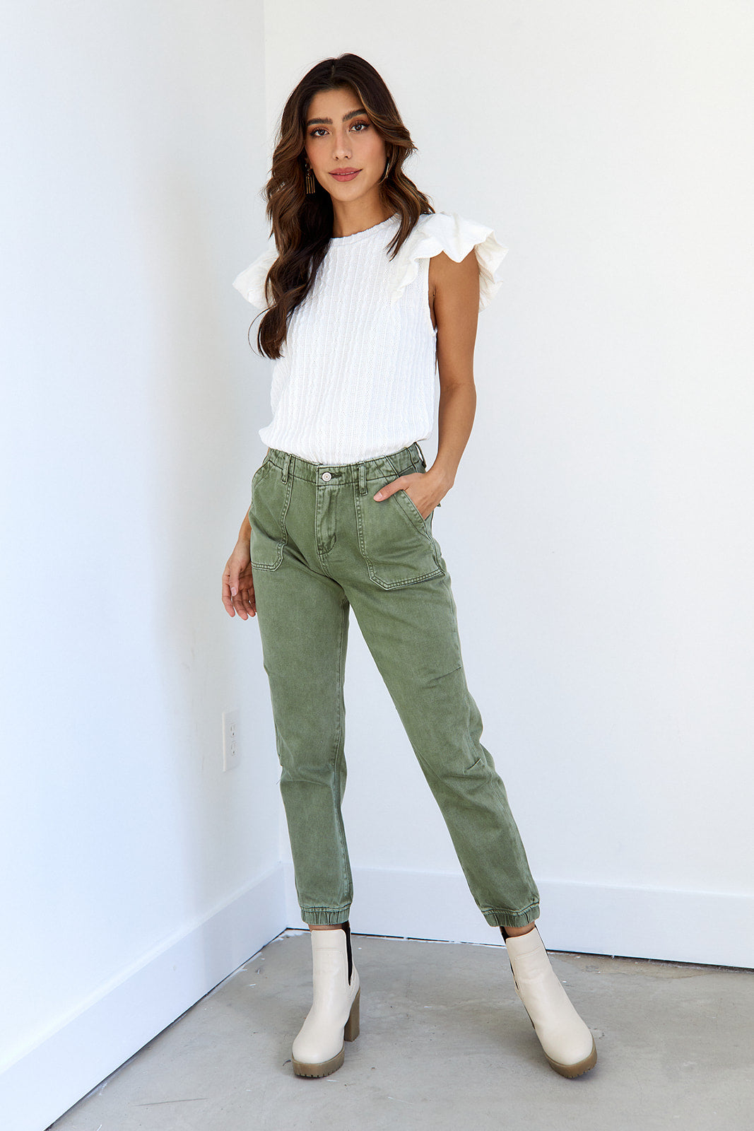 Elliana Ruffled Sleeve Bodysuit - fab'rik