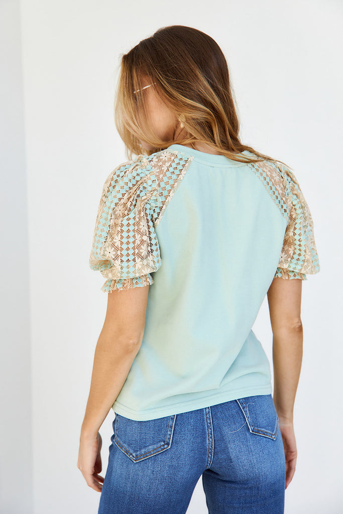 Isla Lace Puff Sleeve Blouse - fab'rik