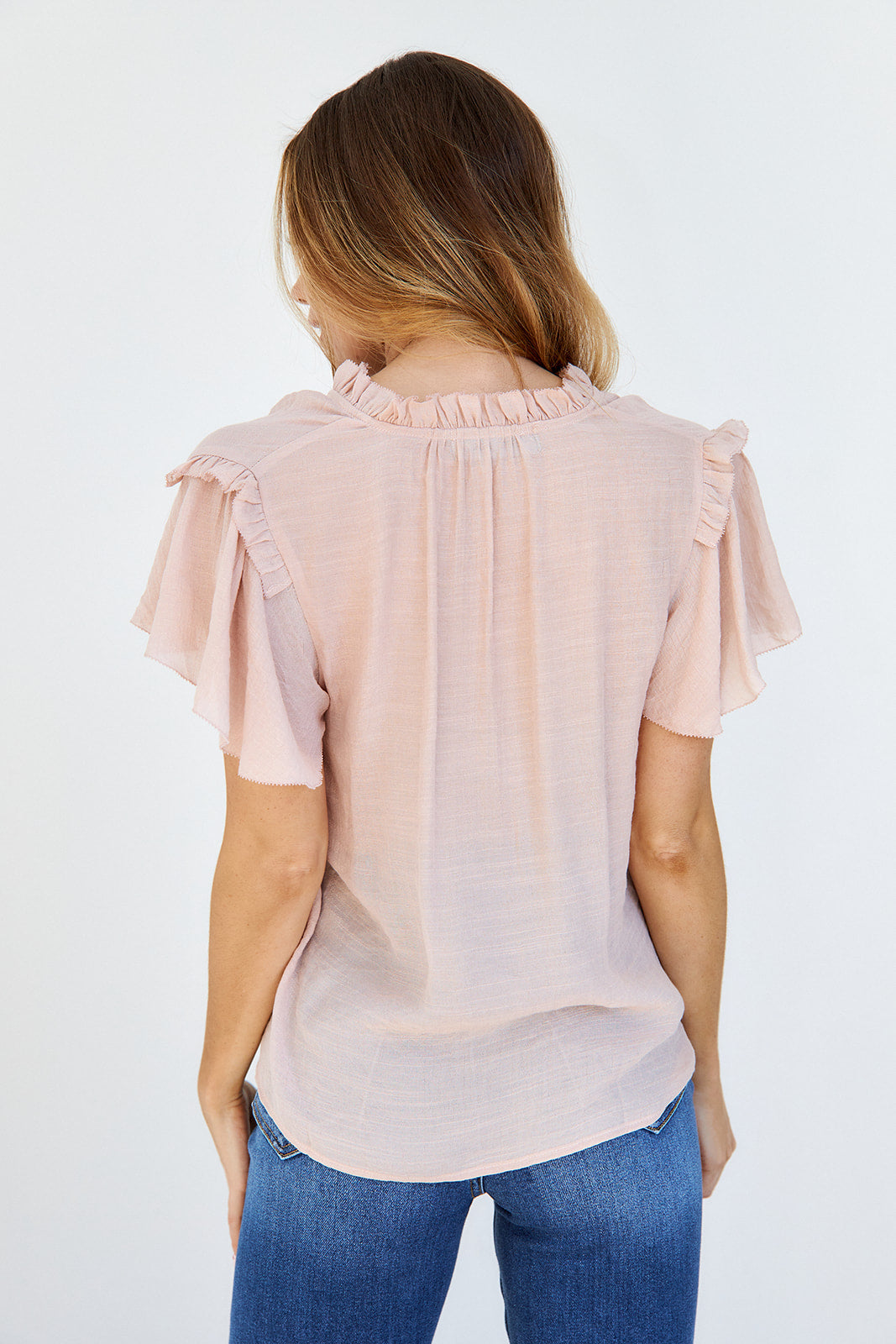 Geneve Ruffle Sleeve Detail Blouse - fab'rik