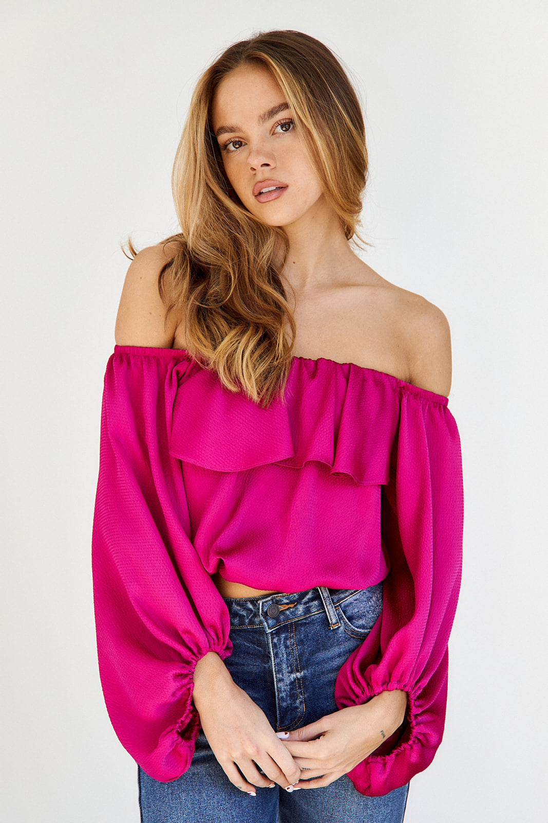 Emma Off The Shoulder Ruffle Blouse - fab'rik