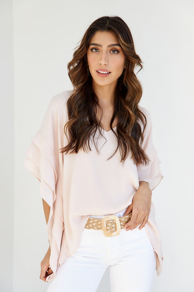 Piper Ruffled Sleeve Blouse - fab'rik