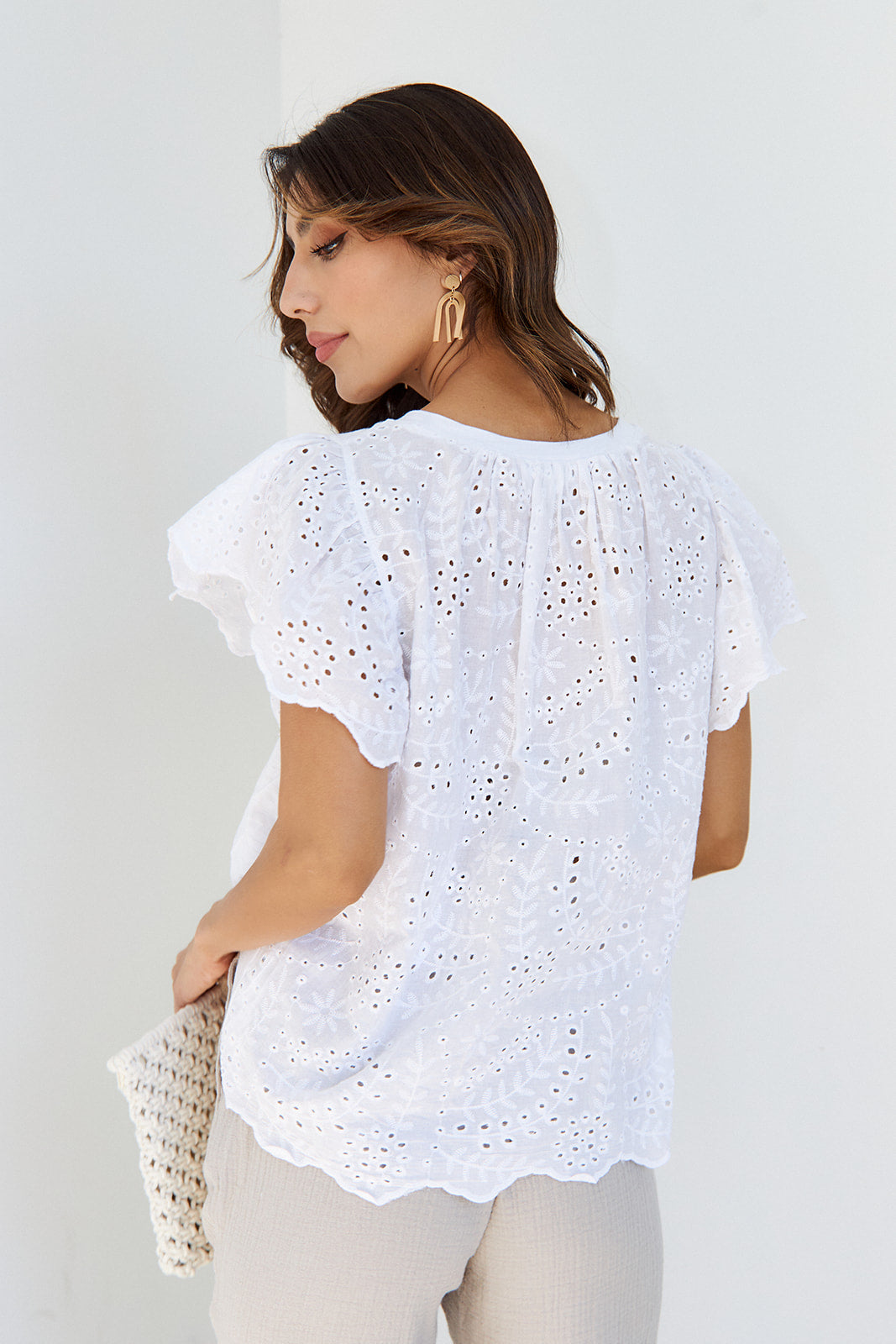 Rerva Eyelet Sleeve Blouse - fab'rik