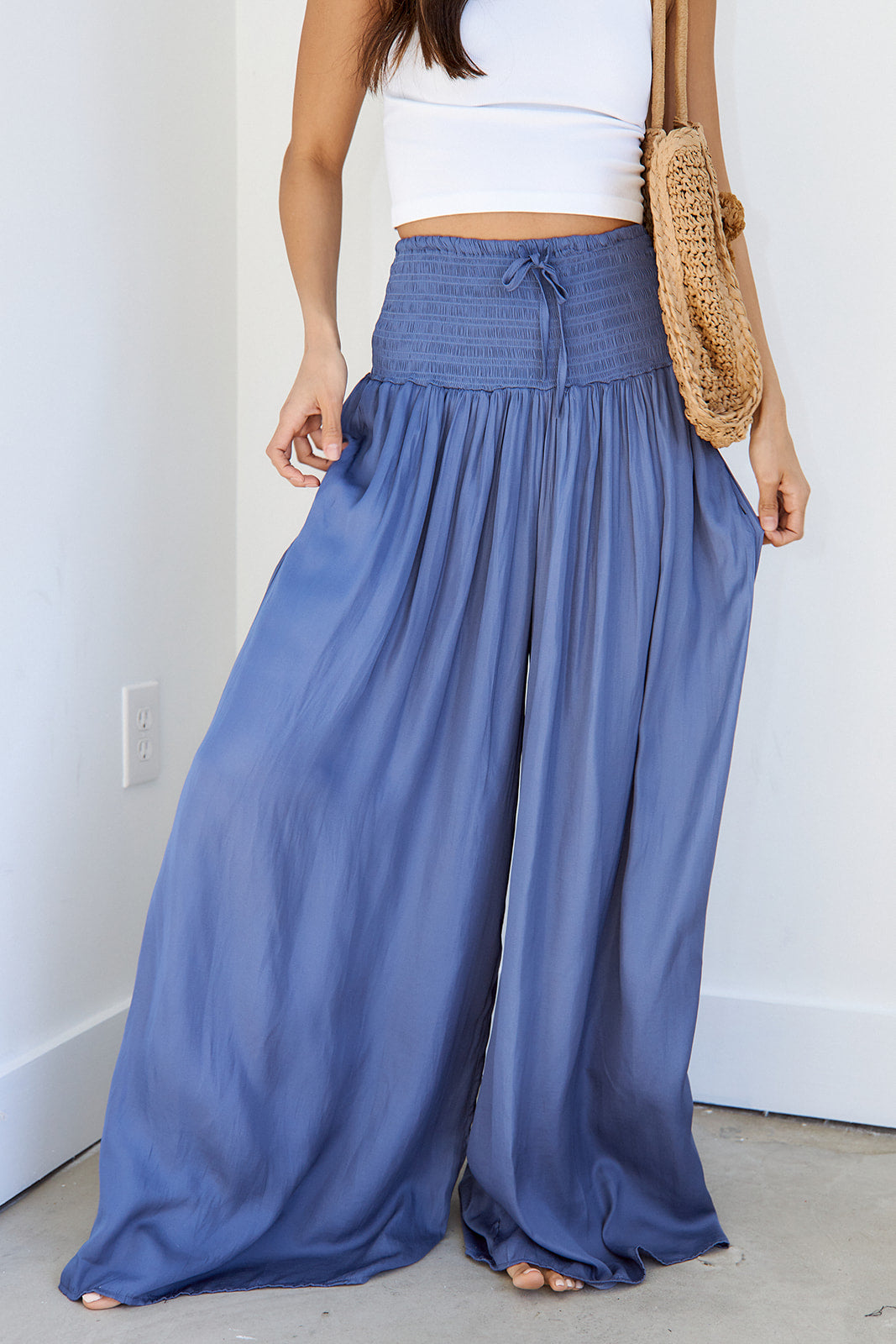Finn Smocked Wide Leg Pant - fab'rik