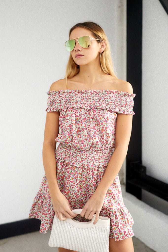 Myla Off Shoulder Floral Print Dress - fab'rik