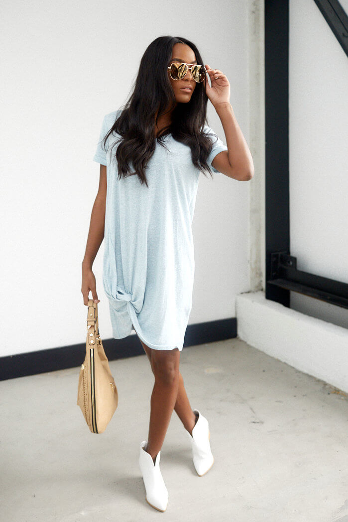 Z Supply Triblend Side Knot Dress - fab'rik