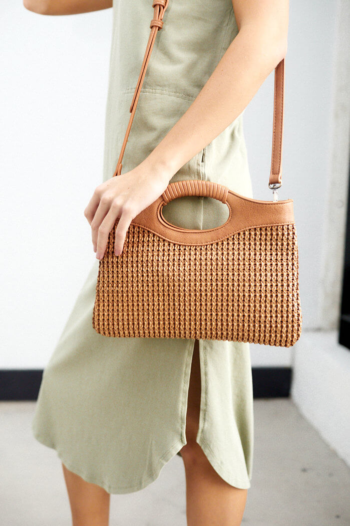 SALE - Lara Woven Crossbody with Strap - fab'rik
