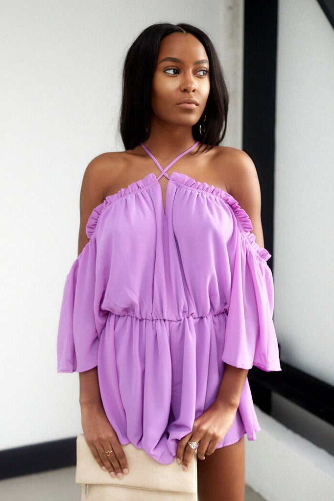 Kinley Cold Shoulder Romper - fab'rik