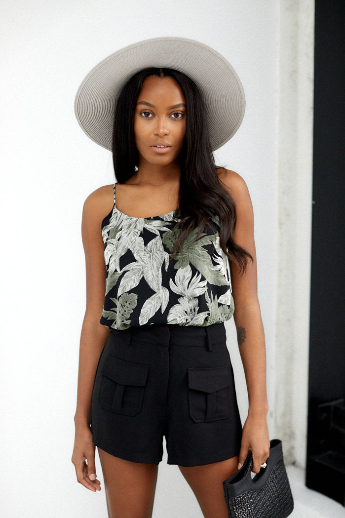 SALE - Alys Palm Print Tank - fab'rik