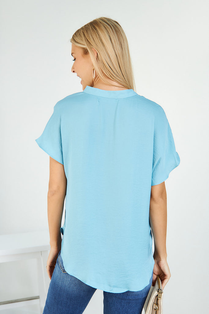 Piper Slit Neck Blouse - fab'rik