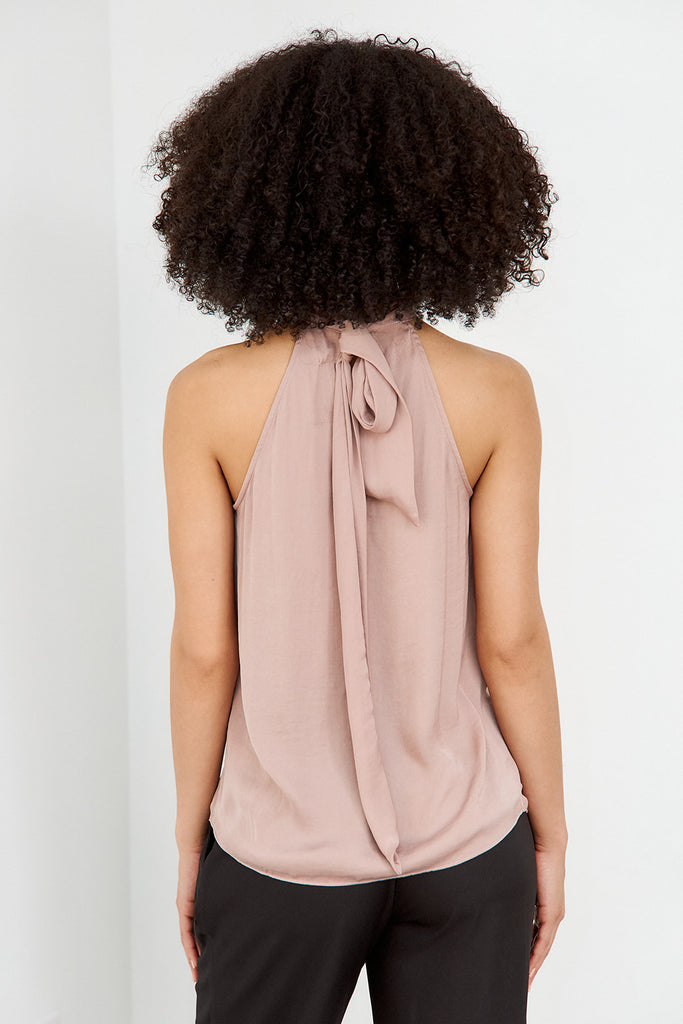 Carter Mock Neck Satin Blouse - fab'rik