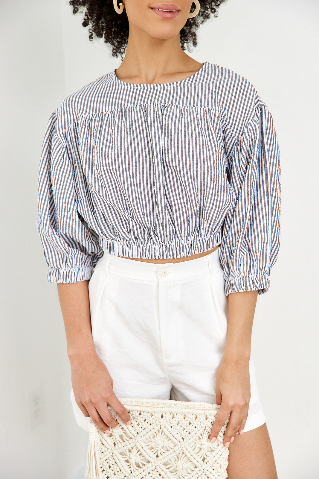 Rowen Stripped Crop Top - fab'rik