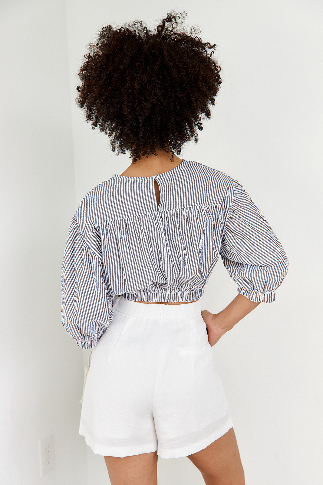 Rowen Stripped Crop Top - fab'rik